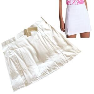 NEW Michael Kors Golf Stretch Knit MINI SKORT Women's XL White Skirt w/ Shorts